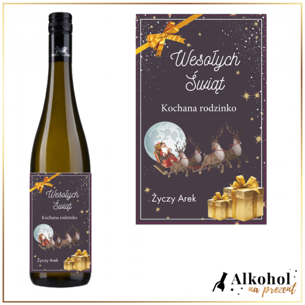 PREZENT Z KOKARDĄ WINO ERNST LUDWIG RIESLING - PREZENT NA ŚWIĘTA