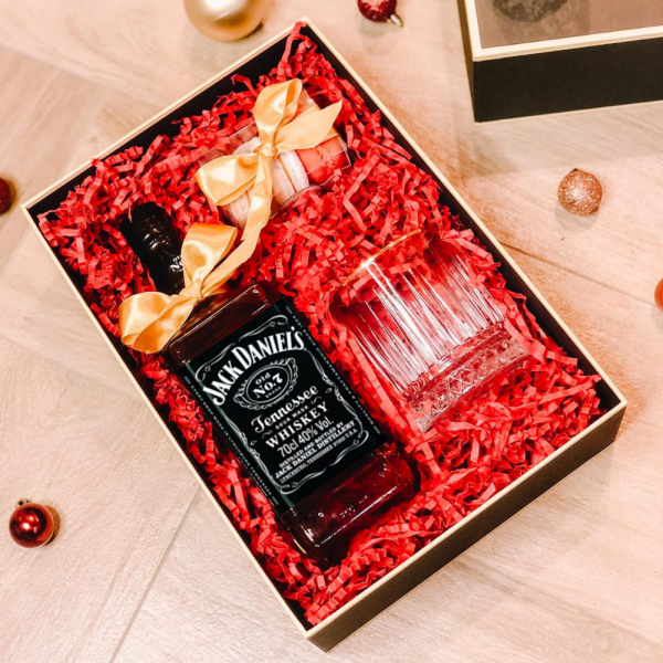 ZESTAW JACK DANIEL'S SZKLANKA +MAKARONIKI