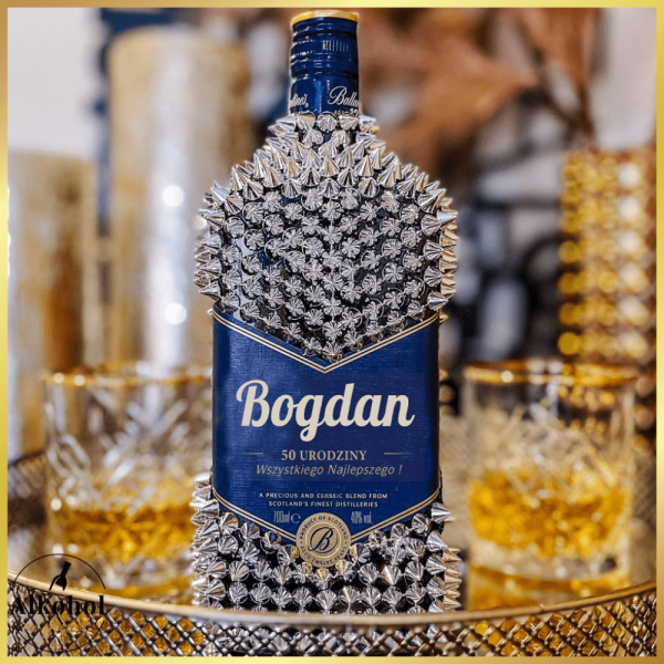 URODZINOWY BALLANTINE'S 12YO ZE SREBRNYMI KOLCAMI - PREZENT NA URODZINY