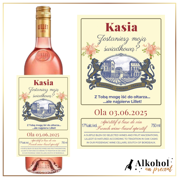 ŚWIADKOWA LILLET ROSE - PREZENT DLA ŚWIADKOWEJ