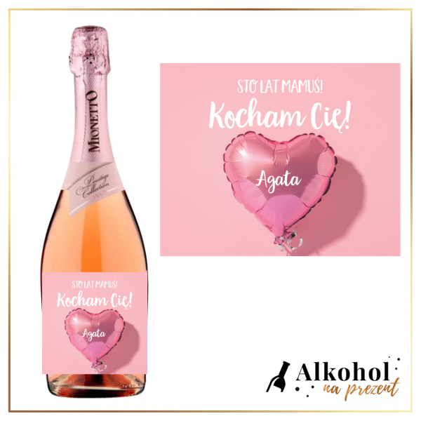 MAMA BALON Z SERCEM MIONETTO ROSE