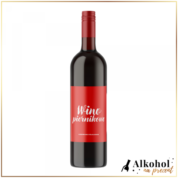 WINO PIERNIKOWE CZERWONE PÓŁSŁODKIE 0,75L
