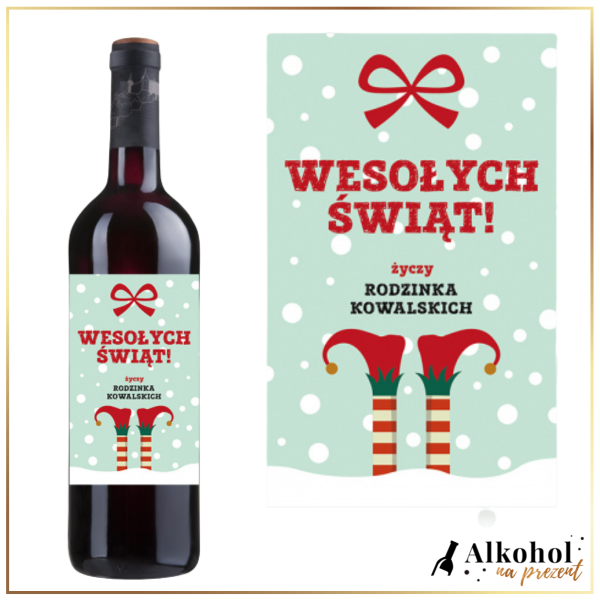 BOŻE NARODZENIE WINO CZERWONE- PREZENT NA ŚWIĘTA