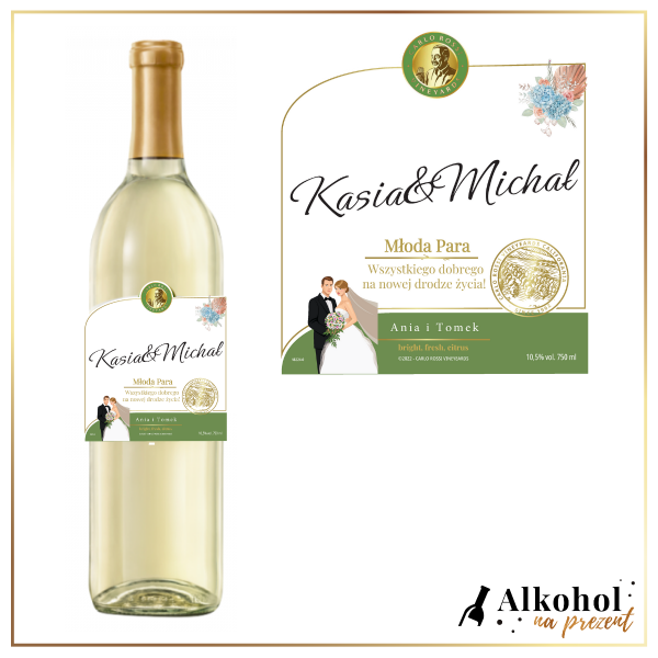 MŁODA PARA WINO CARLO ROSSI WHITE - PREZENT NA ŚLUB