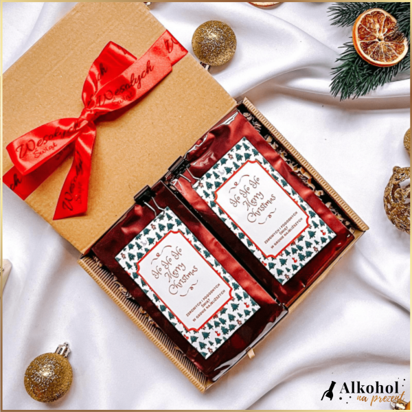 HO HO HO MERRY CHRISTMAS ZESTAW 2 KAW BORDO - PREZENT NA BOŻE NARODZENIE