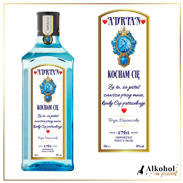 MIŁOSNY GIN BOMBAY- PREZENT DLA CHŁOPAKA