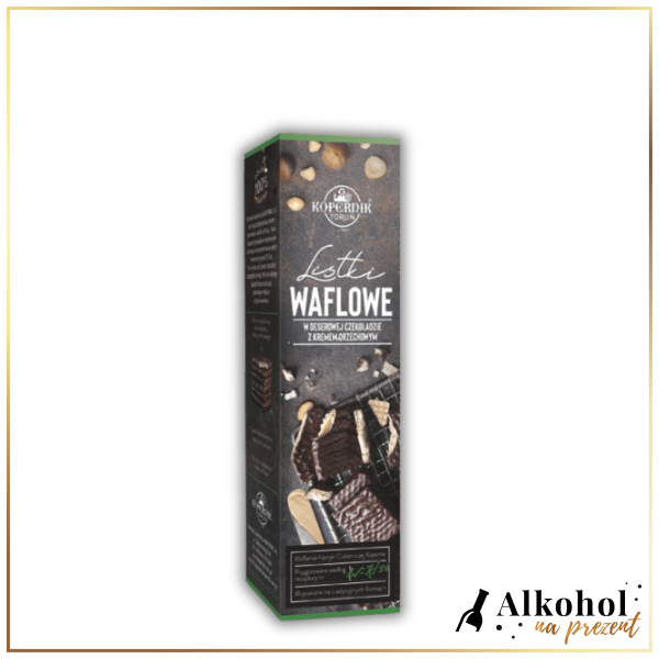 LISTKI WAFLOWE W CZEKOLADZIE DESEROWEJ Z KREMEM ORZECHOWYM 112G
