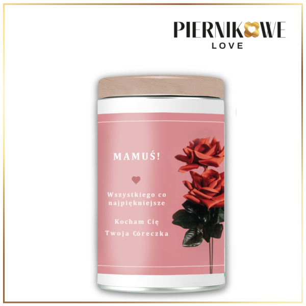 MAMUŚ PUSZKA BIAŁA Z KAWĄ - ORYGINALNY PREZENT DLA MATKI