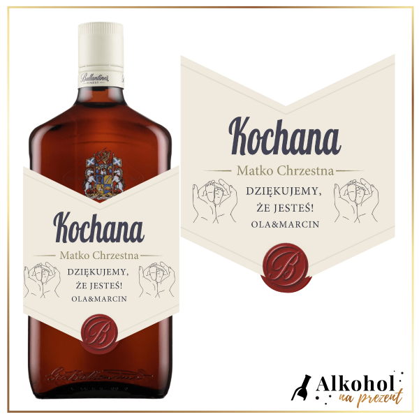 CHRZEST ŚWIĘTY BALLANTINE'S - PREZENT DLA RODZICÓW CHRZESTNYCH