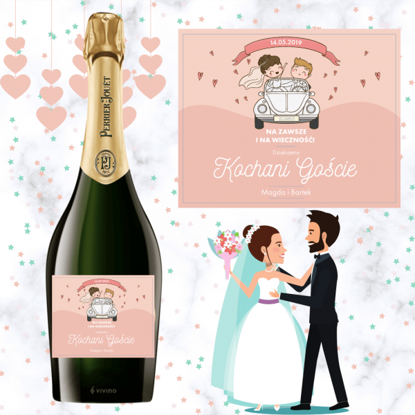 JUST MARRIED SZAMPAN PERRIER JOUET GRAND BRUT