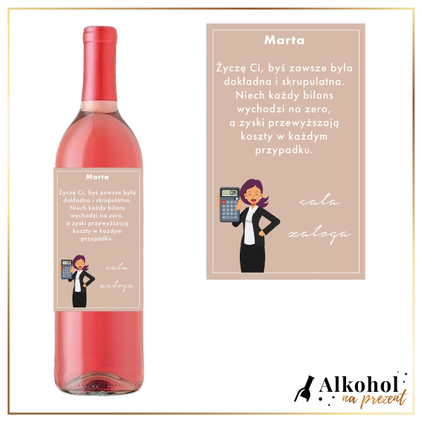 KSIĘGOWA CARLO ROSSI PINK MOSCATO - PREZENT DLA KSIĘGOWEJ