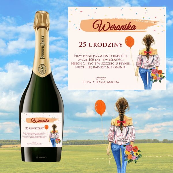 DZIEWCZYNA Z WARKOCZEM SZAMPAN PERRIER JOUET GRAND BRUT