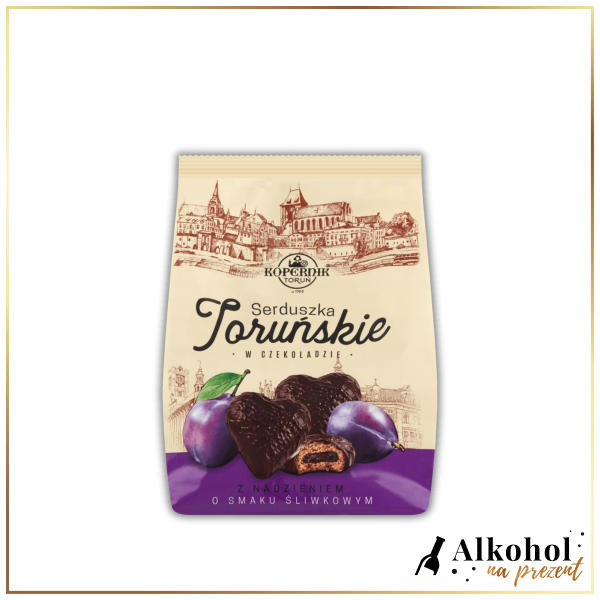 SERDUSZKA TORUŃSKIE O SMAKU ŚLIWKOWYM W CZEKOLADZIE