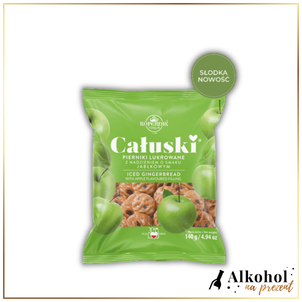 CAŁUSKI LUKROWANE Z NADZIENIEM O SMAKU JABŁKOWYM 140G