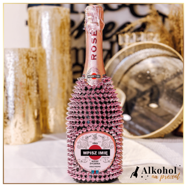 NA KAŻDĄ OKAZJĘ MARTINI ROSE EXTRA DRY Z RÓŻOWYMI KOLCAMI - ORYGINALNY PREZENT