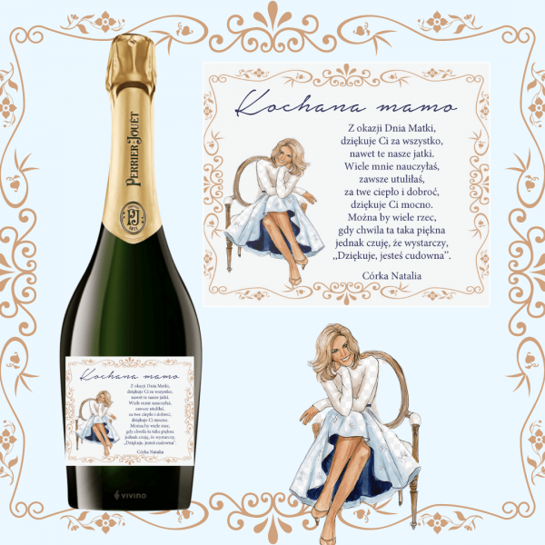 PIĘKNA KOBIETA SZAMPAN PERRIER JOUET GRAND BRUT