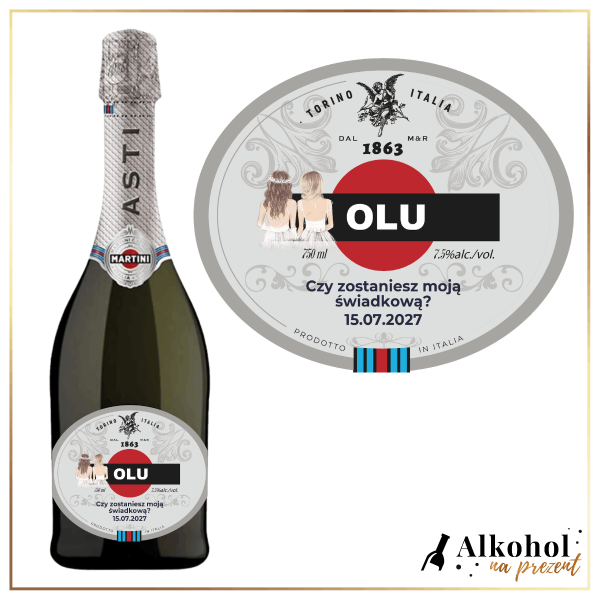 ŚWIADKOWA MARTINI ASTI - PREZENT DLA ŚWIADKOWEJ