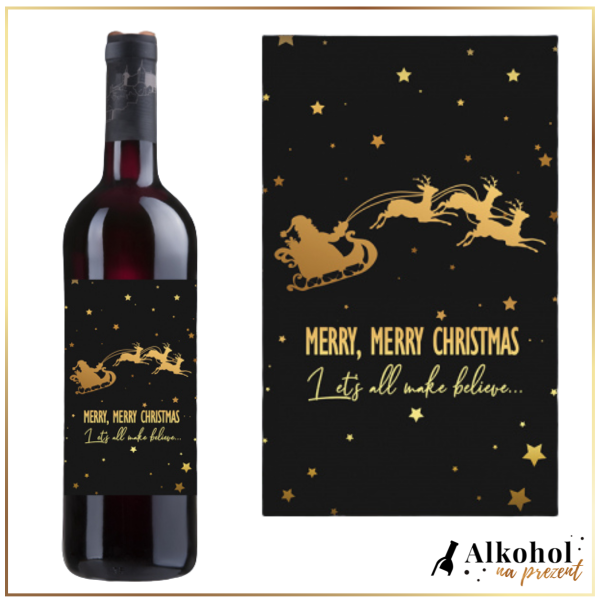 MERRY, MERRY CHRISTMAS WINO CZERWONE