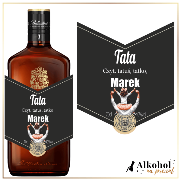 TATO JESTEŚ NAJWAŻNIEJSZY BALLANTINE'S 7YO - PREZENT NA DZIEŃ TATY
