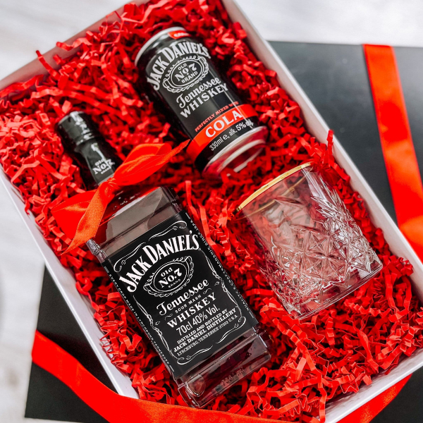 JACK DANIEL'S ZESTAW Z PUSZKĄ + SZKLANKA