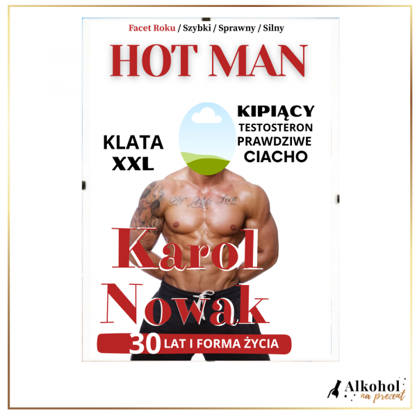 plakat na dzień chłopaka. wyjątkowy prezent dla mężczyzny. hot man plakat na prezent. 