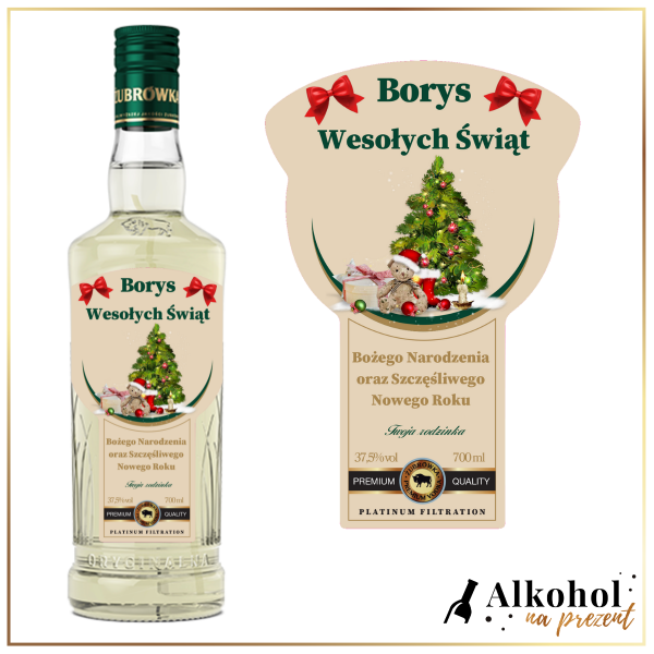 WESOŁYCH ŚWIĄT ŻUBRÓWKA BISON GRASS - PREZENT NA BOŻE NARODZENIE