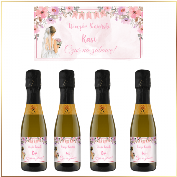 BRIDE PANNA MŁODA MINI PROSECCO AMANTI - PREZENT NA WIECZÓR PANIEŃSKI