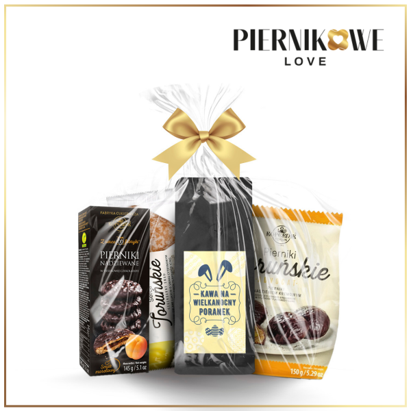 ZESTAW WIELKANOCNY Z KAWĄ I PIERNIKAMI - PREZENT NA WIELKANOC