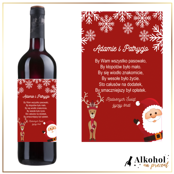 RENIFER MIKOŁAJA WINO CZERWONE