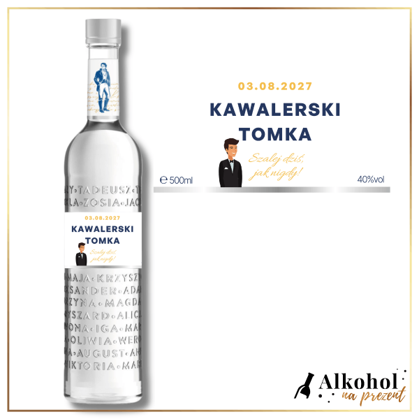 WIECZÓR KAWALERSKI WÓDKA PAN TADEUSZ - PREZENT DLA PRZYSZŁEGO PANA MŁODEGO