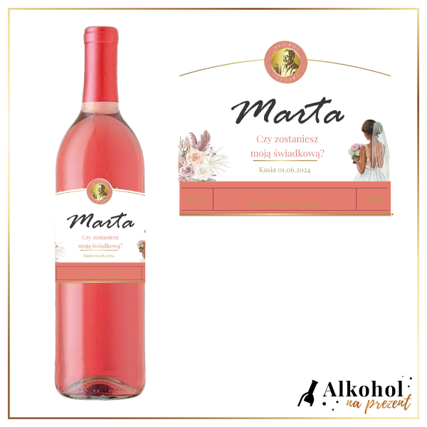 ŚWIADKOWA CARLO ROSSI PINK MOSCATO - PREZENT DLA ŚWIADKOWEJ