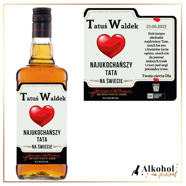 NAJUKOCHAŃSZY TATA JIM BEAM WHITE - PREZENT DLA TATY