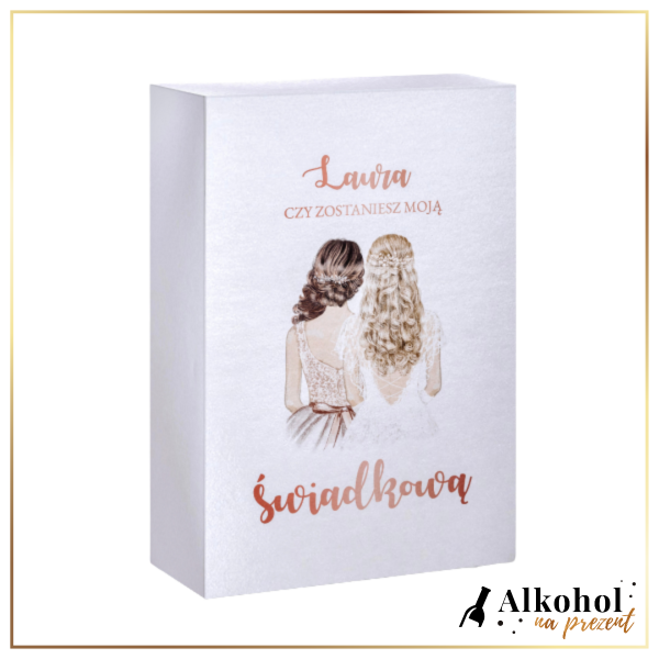 PUDEŁKO Z WŁASNĄ DEDYKACJĄ DLA ŚWIADKOWEJ