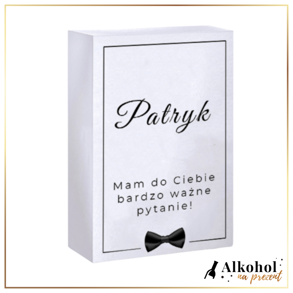 ZOSTANIESZ MOIM ŚWIADKIEM? DUŻE PUDEŁKO Z NADRUKIEM - PREZENT DLA ŚWIADKA